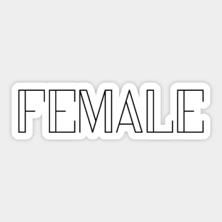 FEMALE font 2 Sticker